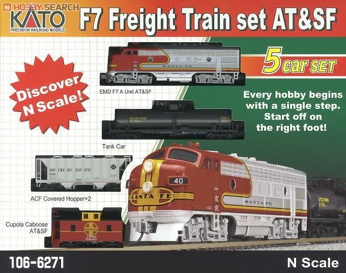 Kato 106-6271 N F7 SF Freight Train Set