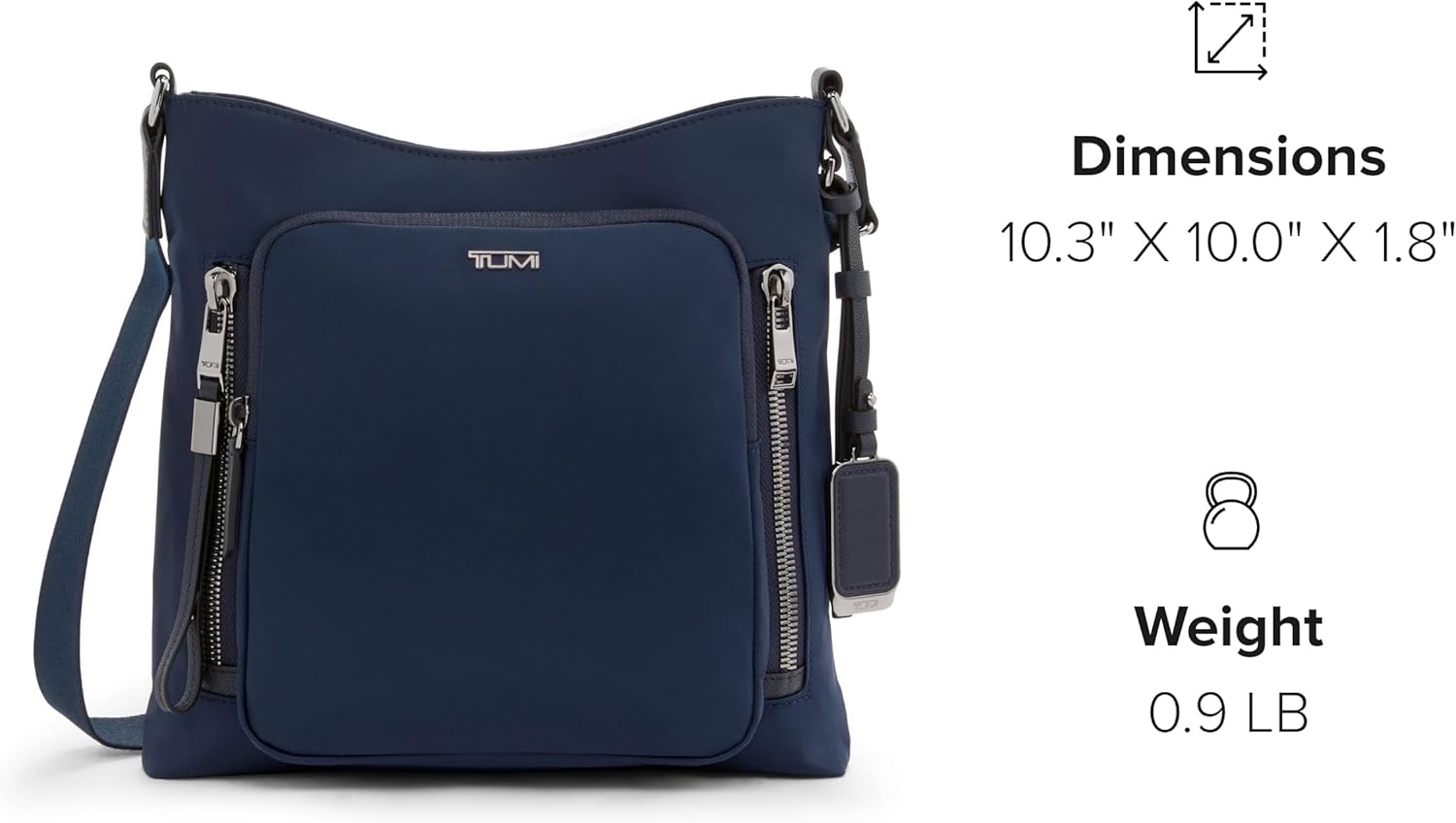 TUMI - Voyageur Tyler Crossbody - Nylon Crossbody Bag - Business, Travel Bag - Stain, Water-Resistant - Stylish Purse - Indigo