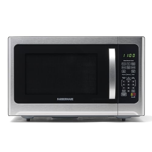 Farberware Countertop Microwave 1100 Watts, Microwave Oven With LED Lighting and Child Lock - Perfect for Apartments and Dorms - Easy Clean