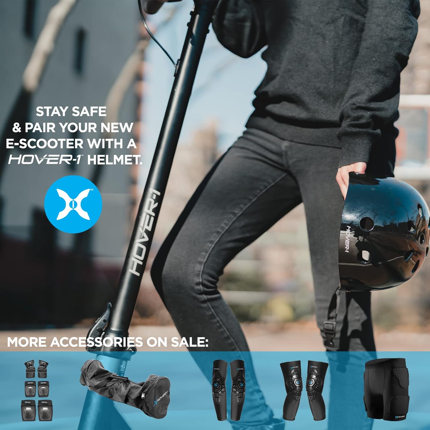 Hover-1 Highlander Pro Electric Folding Scooter | Top Speed 18MPH, Range 18 MI, Max Weight 264LBS, LCD Display, Hand Brake & Brake Light, Air Tires
