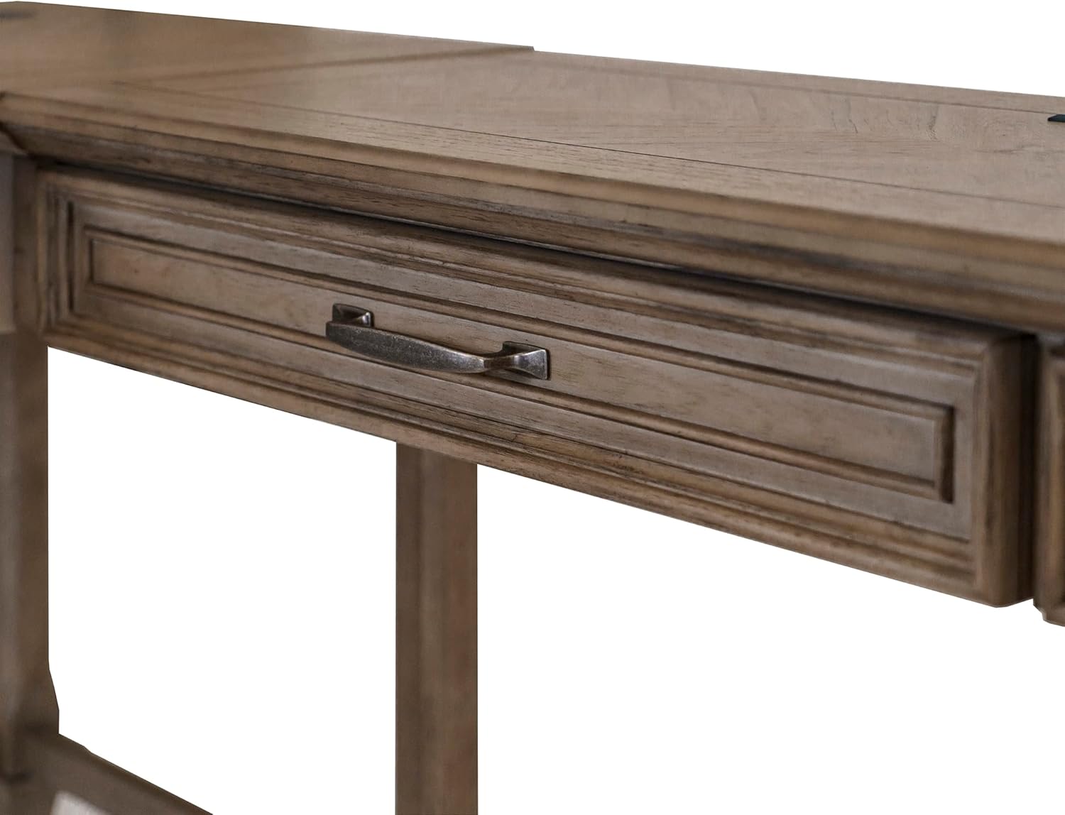 Martin Furniture Traditional Wood Open L Return, Writing Table, Office, Light Brown Desk