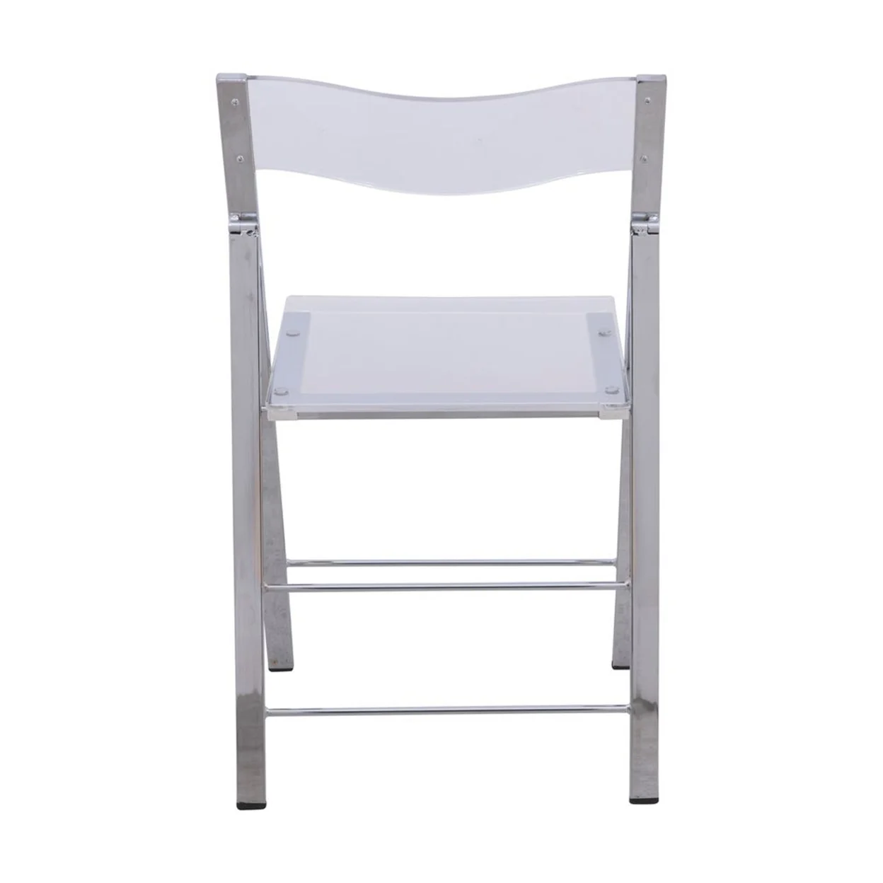 Menno Modern Acrylic Folding Chair, Set of 4 - Clear