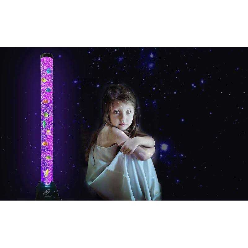 Lightahead Extra Large 4 FT LED Fantasy Bubble Fish Tube Fake Aquarium with Remote Control,10 Fish &amp; 20 Color Light Effects. The Ultimate Sensory - Pet Supplies online store