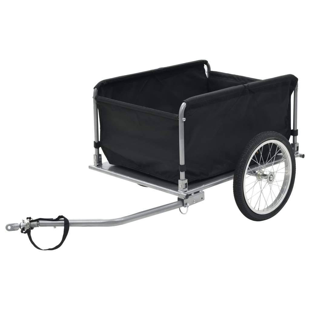 vidaXL Bike Cargo Trailer Black and Blue 143.3 lb