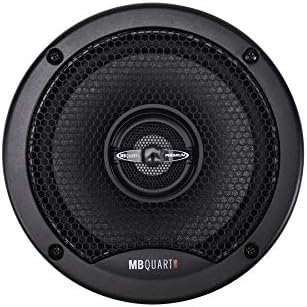 MB Quart PK1-116 Premium Car Speakers (Black, Pair) – 6.5 Inch Coaxial Speaker System, 220 Watt, 2-Way Car Audio, 4 OHMS (Grills Included)
