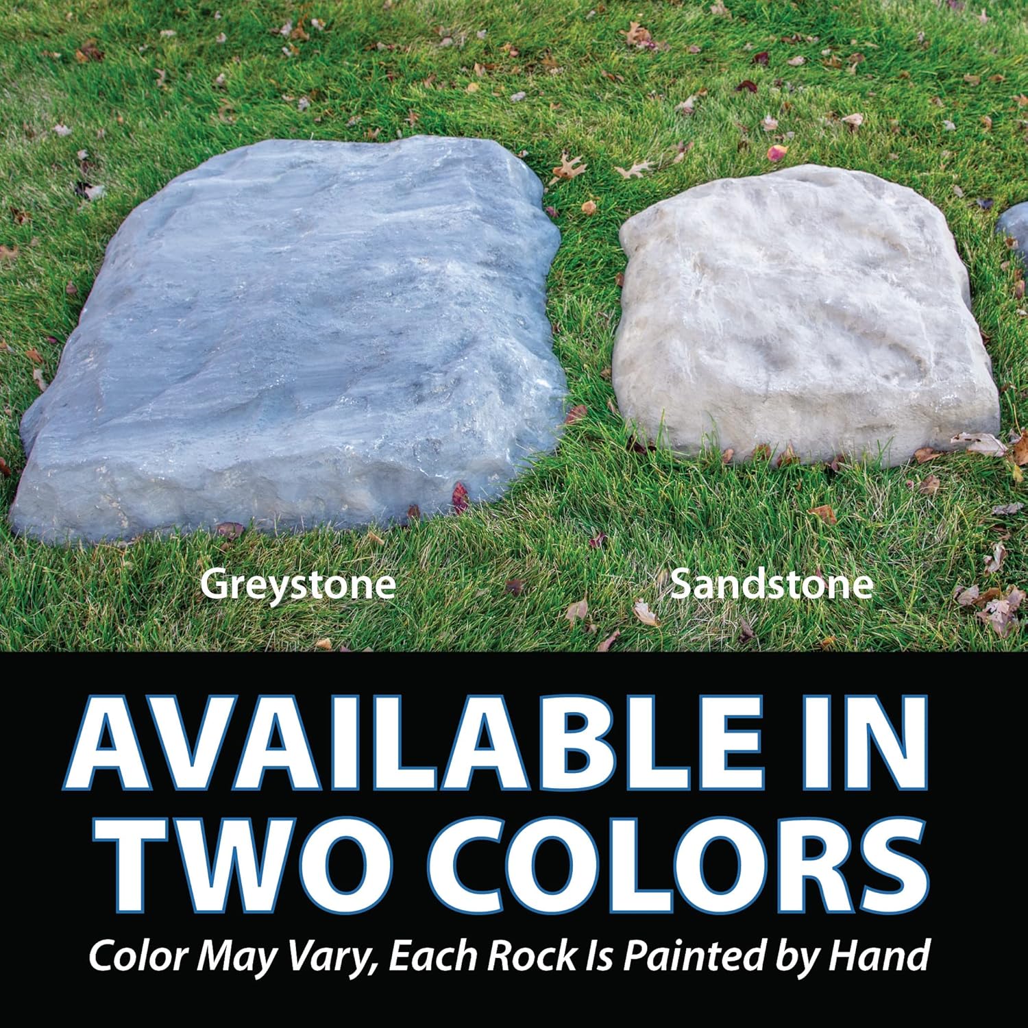 Airmax CrystalClear TrueRock Outdoor Faux Flat Rock Cover, Artificial Landscape Enclosure, Fake Decorative Landscaping Fiberglass Protection Lid, Realistic Natural Texture, Grey Stone, Small Size