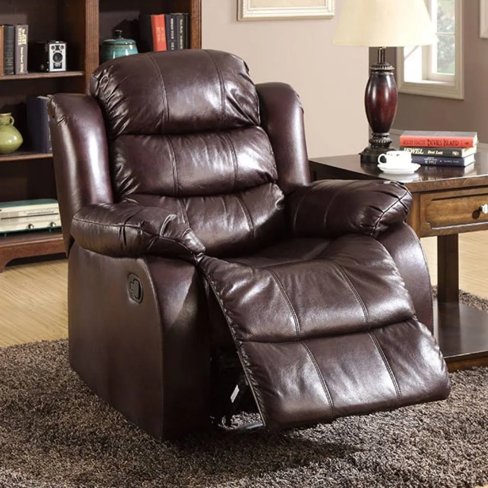 Furniture of America Berkshire Rustic Brown Recliner