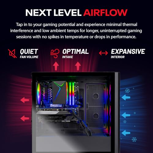 Skytech Blaze4 Mini Gaming PC Desktop, Ryzen 7 5700 3.7 GHz (4.6GHz Turbo Boost), NVIDIA RTX 4060 8GB GDDR6X, 1TB SSD, 16GB DDR4 RAM 3200, 650W Gold PSU, Wi-Fi, Win 11 Home