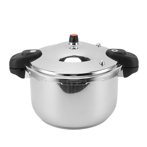 Stainless Steel Pressure Cooker, 10L/12L/16L Stovetop Pressure Canner with Easy Lock Lid, Fast Cooking Canning Pot Compatible with Gas & Induction Cookware, Electric Stoves