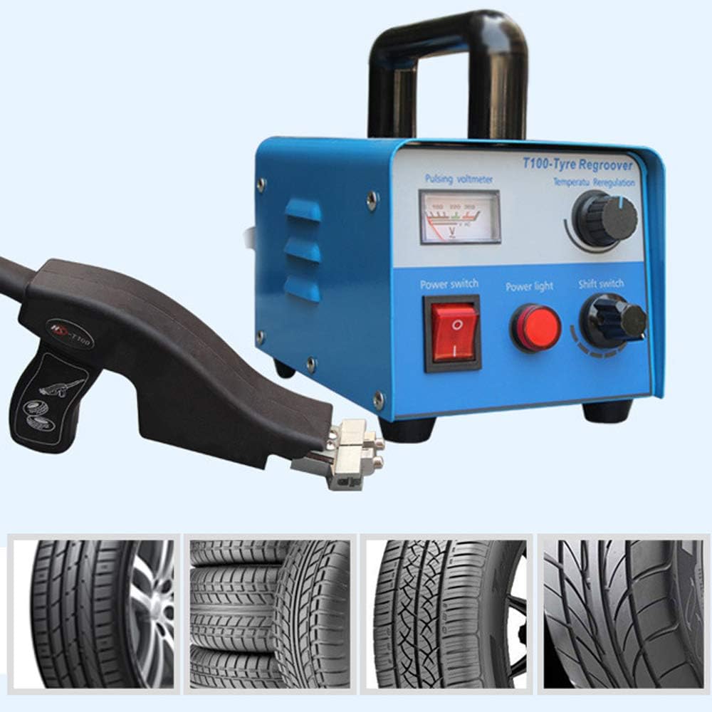 Tire Groover Truck Car Tire Grooving Tool Kit Regroover Machine Iron Tire Groover Cutter Tire Groover Heated Machine 110V 400W (A)