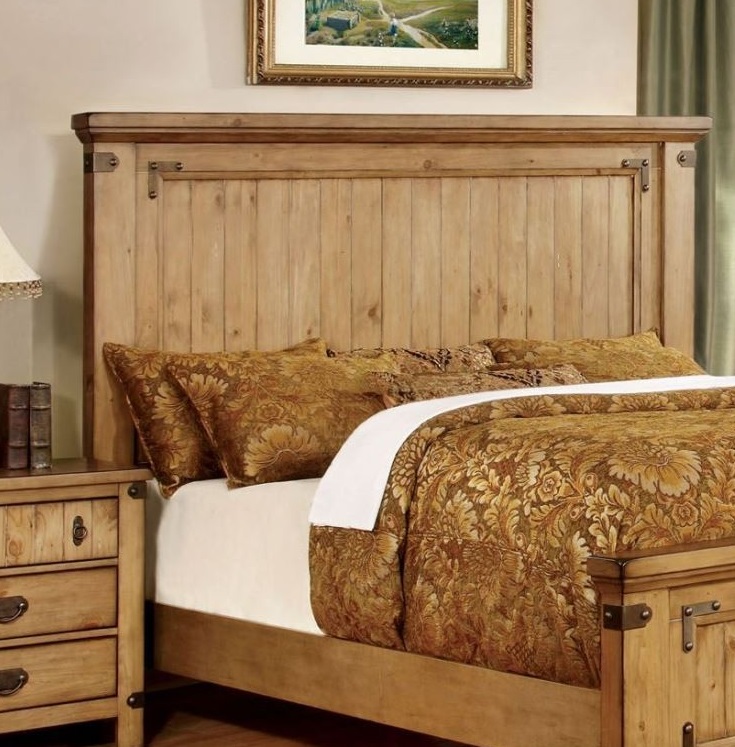 Classic Bedroom Furniture 4pc Bedroom Set Queen Size Bed Dresser Mirror Nightstand Weathered Finish