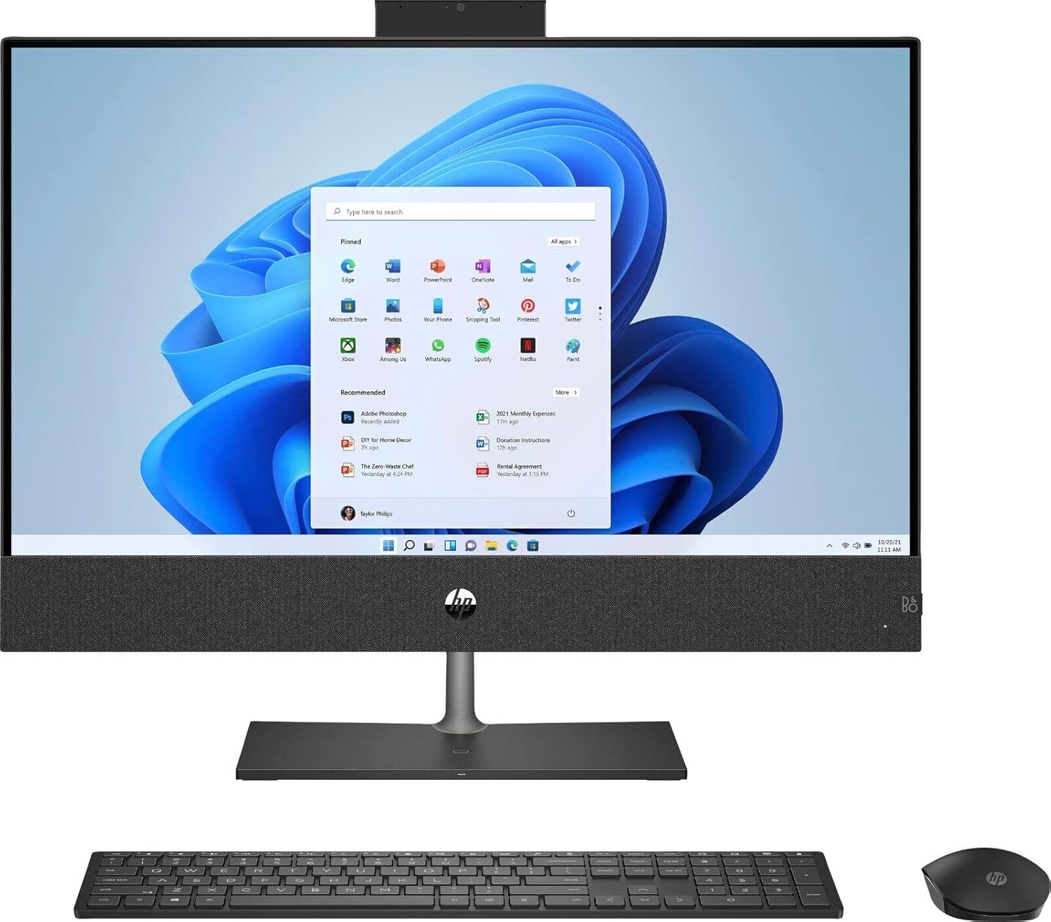 HP Pavilion 27" Full HD Touchscreen All-in-One Desktop Computer - 12th Gen Intel Core i7-12700K 12-Core up to 5.00 GHz Processor, 16GB DDR4 RAM, 4TB NVMe SSD, Intel UHD Graphics 770, Windows 11 Home