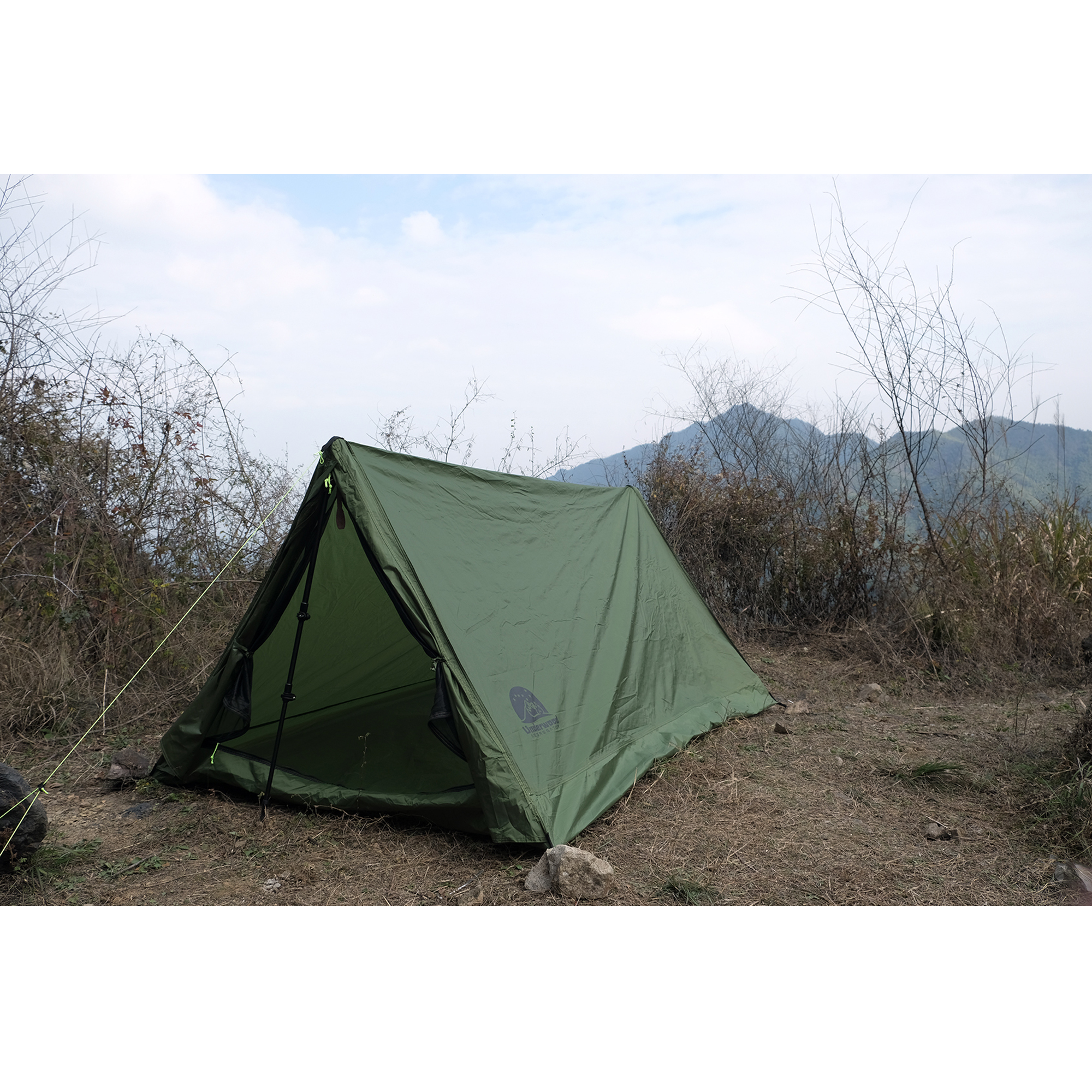 1 Person and 2 Person Trekking Pole Tent for Backpacking - Ultralight Backpacking Tent, Waterproof Hiking Tent for Camping  (NO Trekking Poles!!!)
