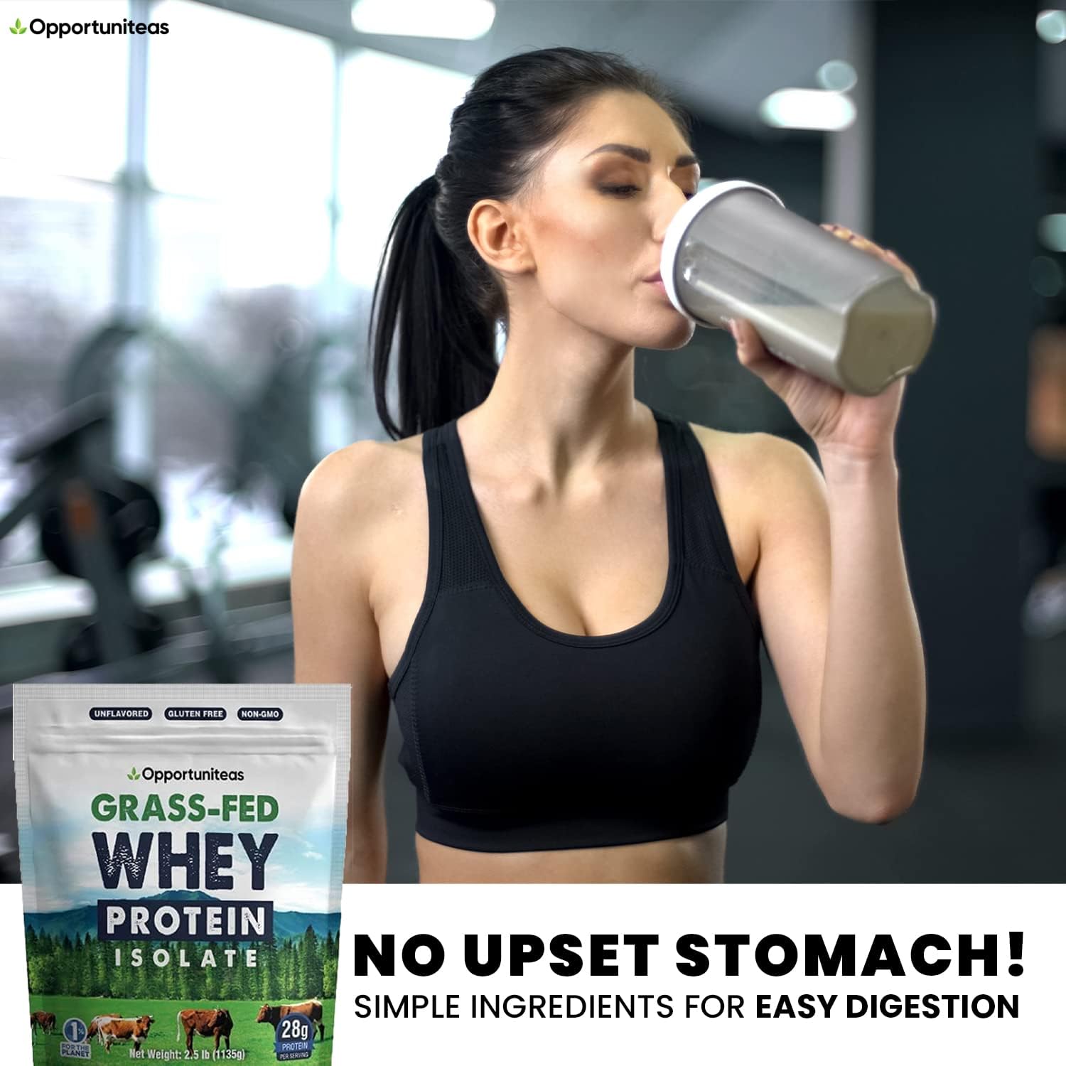 Grass Fed Whey Protein Powder Isolate - Unflavored - Low Carb Keto & Paleo Diet Friendly - Pure Grass-Fed Protein for Shakes, Smoothies, Drinks & Recipes - Non GMO & Gluten Free - 2.5 Pounds Pack of 2