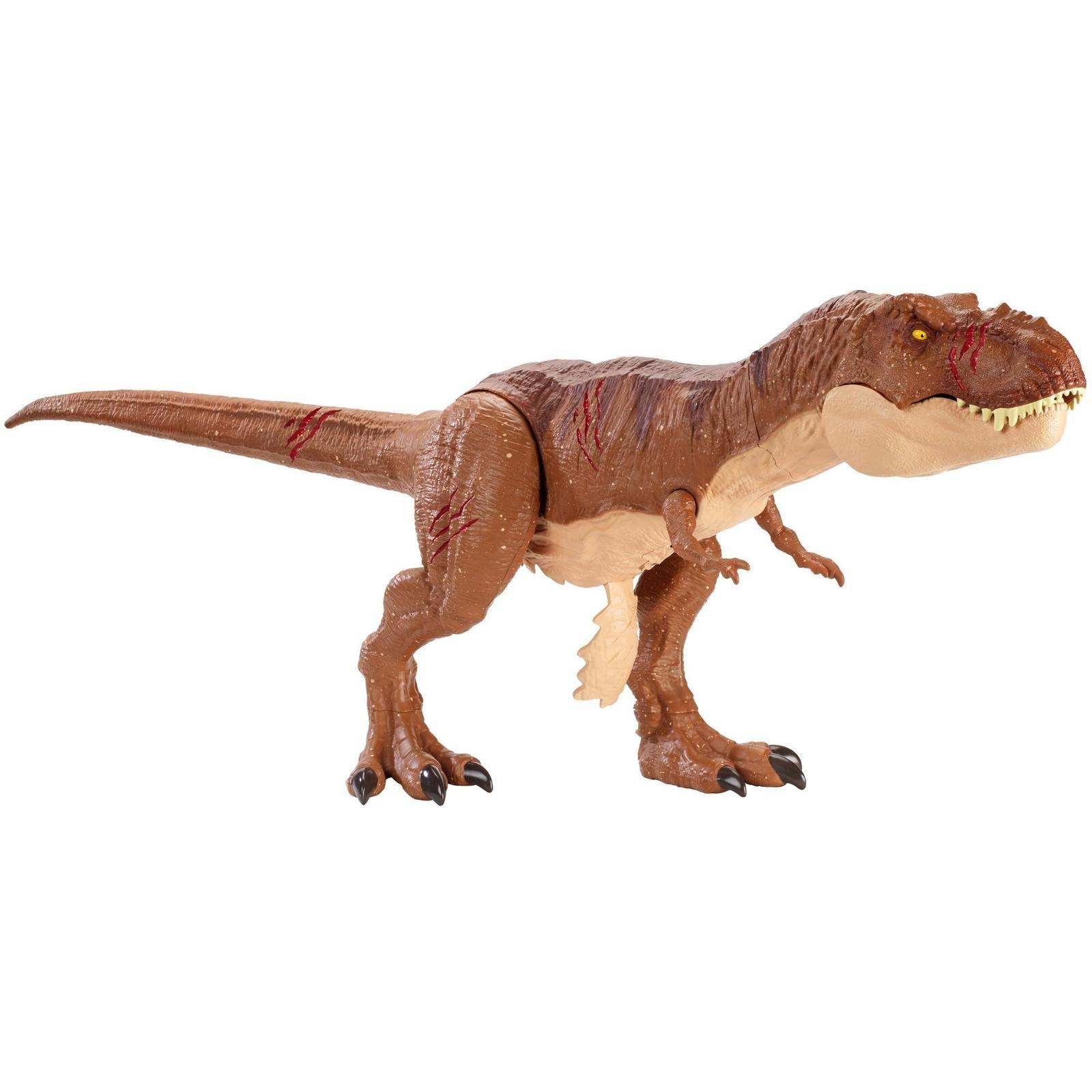 Jurassic World Battle Damage Roarin& Super Colossal Tyrannosaurus Rex