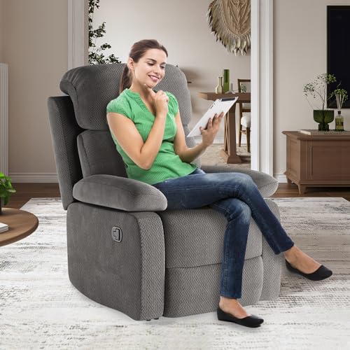 Manual Recliner Chairs for Adults for Living Room Small Spaces, Sand
