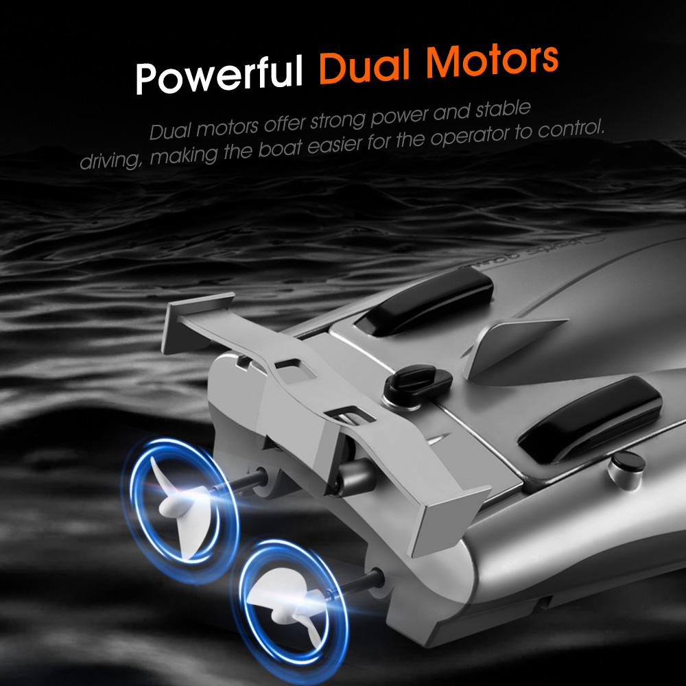 RC Boats for Kids Adult 25KM/H High Speed Racing Boat 2 Channels Remote Control Boats for Pools Racing Boat