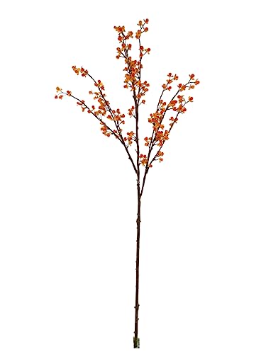 Larksilk 38"" Bittersweet Branch Spray | 12-Pack Lifelike Silk Flowers | Fall Accents | Artificial Autumn Branches | Thanksgiving Home & Office Decor
