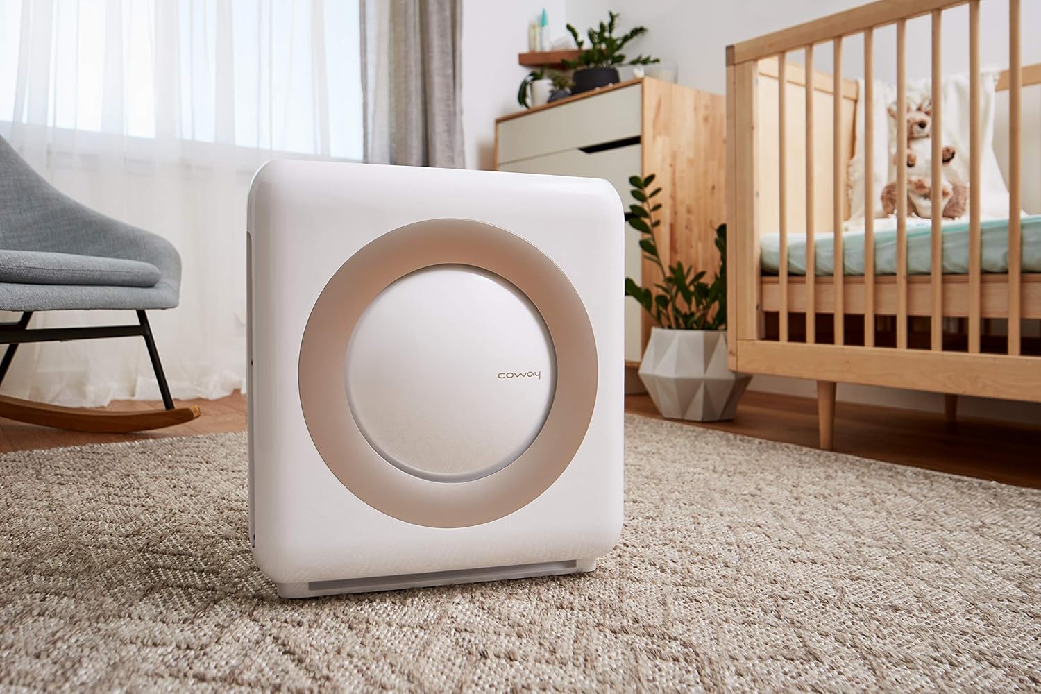 Coway Airmega AP-1512HH(W) True HEPA Purifier with Air Quality Monitoring, Auto, Timer, Filter Indicator, and Eco Mode, 16.8 x 18.3 x 9.7, White