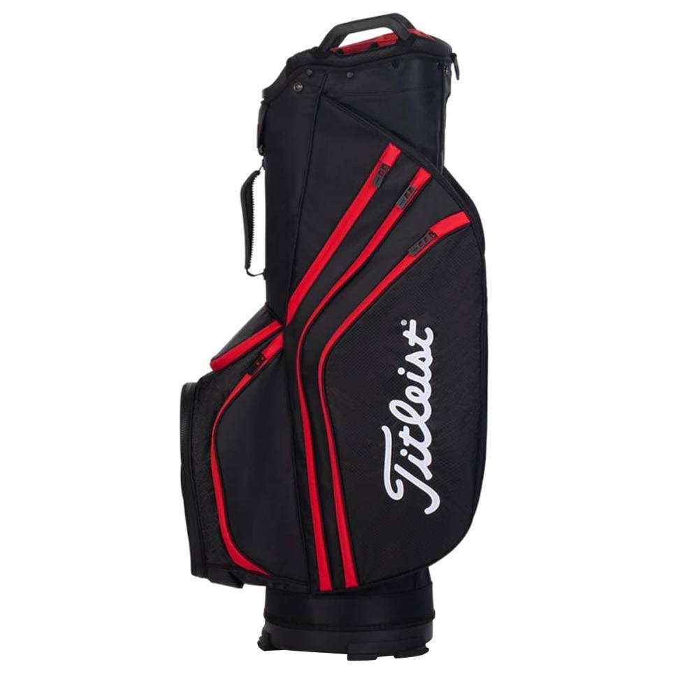 Titleist Cart 14 Lightweight Golf Bag - Black/Black/Red