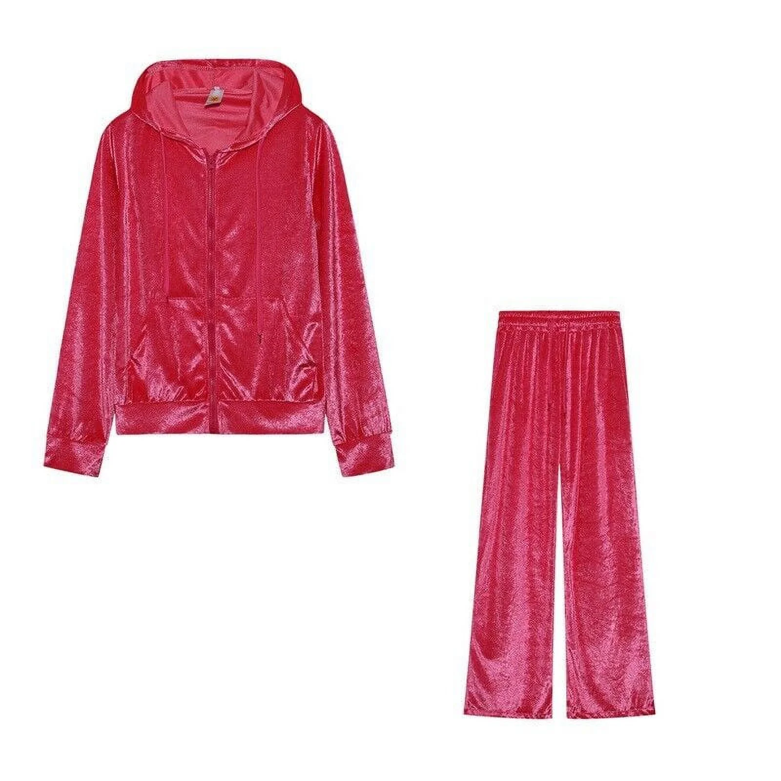 Women's Hoodie Outfits Velour Tracksuit For Velvet Jogging Workout Sets Fashion