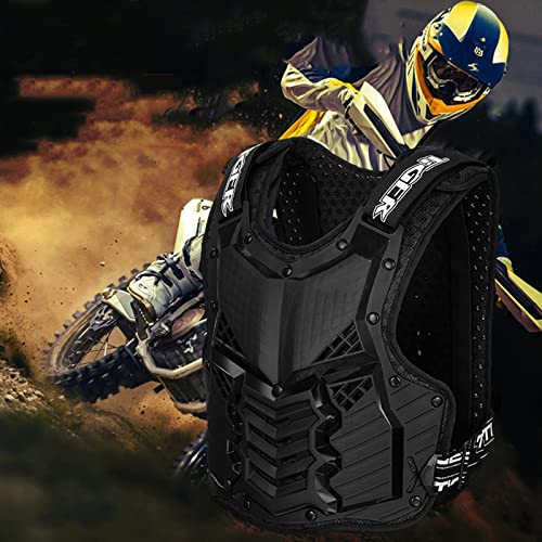 Motorcycle Chest Protector Armor Back Protector Anti-Drop Cycling Body Armor Off-Road Racing for Skiing Riding Skating Anti-Fall Protective Gear,L