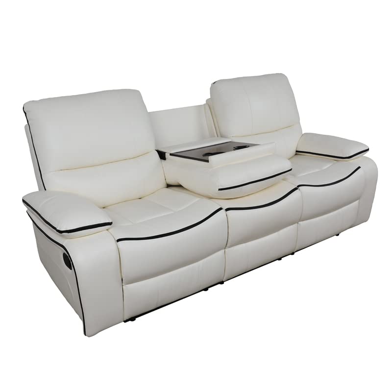 Reclining Sofa Set, Faux Leather Recliner Sofa Recliner Couch Double Recliner Loveseat Recliner Chair, Sofa for Living Room/Home Theater Seating/Office (3PCS Sofa+Loveseat+ Chair)