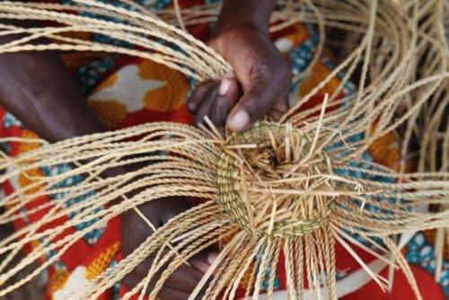 Fair Trade Ghana Bolga African Large Market Basket 16-17.5 Across, #92296
