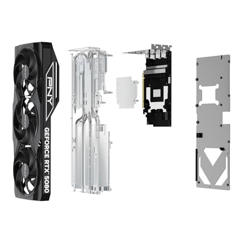 PNY NVIDIA GeForce RTX™ 5080 16GB ARGB Overclocked Triple Fan Graphics Card (DLSS 4, PCIe® 5.0, HDMI®/DP 2.1, 2.9-Slot, Epic-X™ RGB Lighting)
