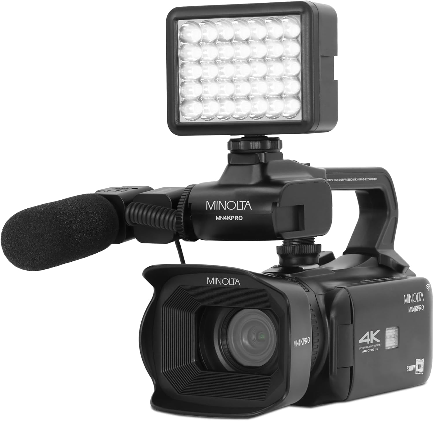 Minolta MN4KPRO 4K60FPS Ultra HD / 64 MP Autofocus Pro Camcorder Kit w/WiFi