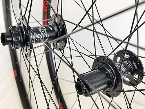 26" Mountain Bike Wheelset Center-Locking Disc Brakes Rims Sealed Bearing Hubs Support 8-12 Speed Cassette Thru Axle Wheel Set Front 12 * 100mm Rear 12 * 142mm