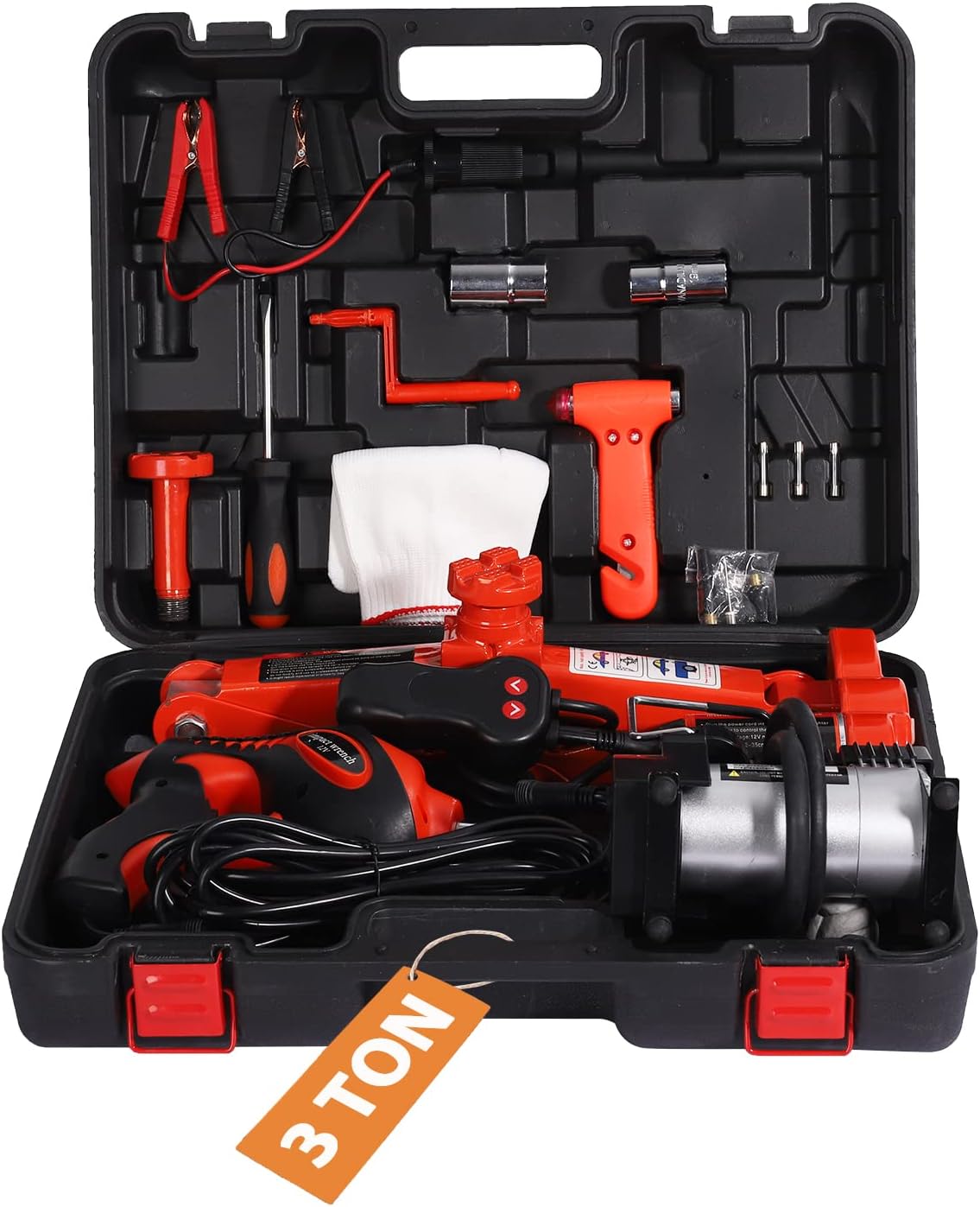 Electric Car Jack TYAYT 3 Ton 12V Car Scissor Jack for Car Sedan and SUV Portable Electric Jack for Tire Replacement