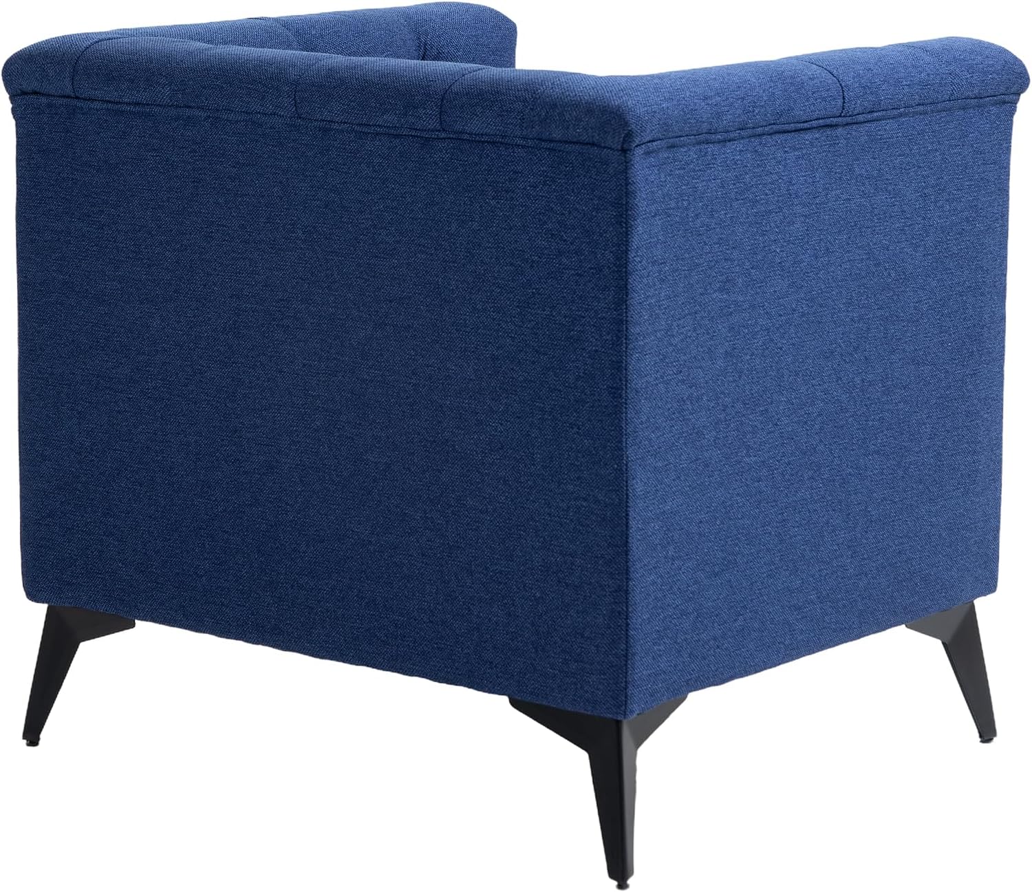 Accent Chair Living Room Chairs Single Sofa Chair,Arm Chairs with Linen Fabric, Mid Century Accent Arm Chairs Comfy Reading Lounge Club Armchair for Bedroom Office Study (Blue)