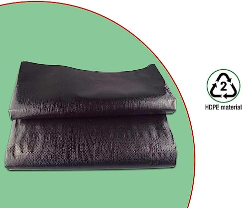 Black HDPE Exterior Pond Liner, Thickness 0.13MM Garden Fish Pond Preformed Liners Membrane, Flexible Foldable & UV Resistant,Black,10x10m