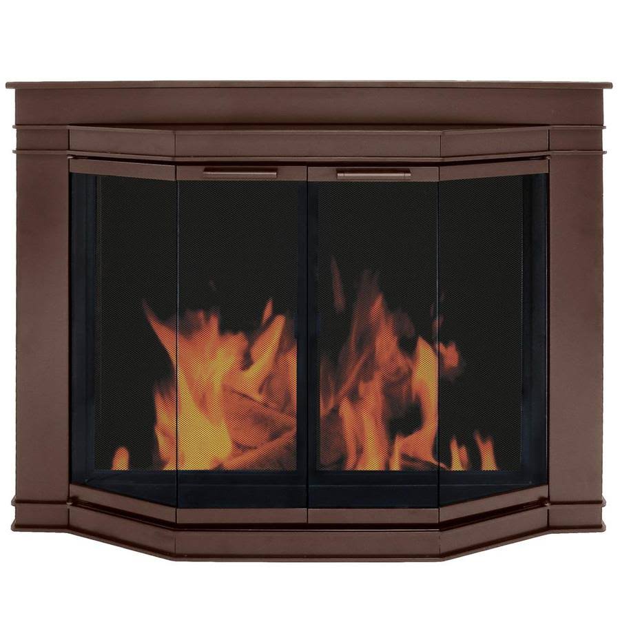 Pleasant Hearth Oil Rubbed Bronze Fireplace Door Glacier Bay Large GL-7702