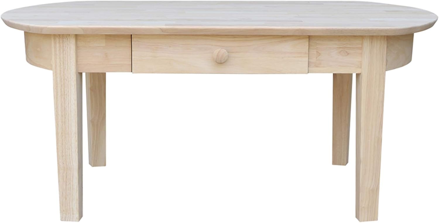 International Concepts Phillips Oval Coffee Table, Unfinished