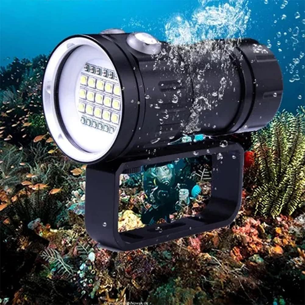 Meisuk Diving Flashlight, 180W 18000 Lumen Diving Lights Underwater Flashlight 80M IPX8 Waterproof Diving Scuba LED Light Pack of 2