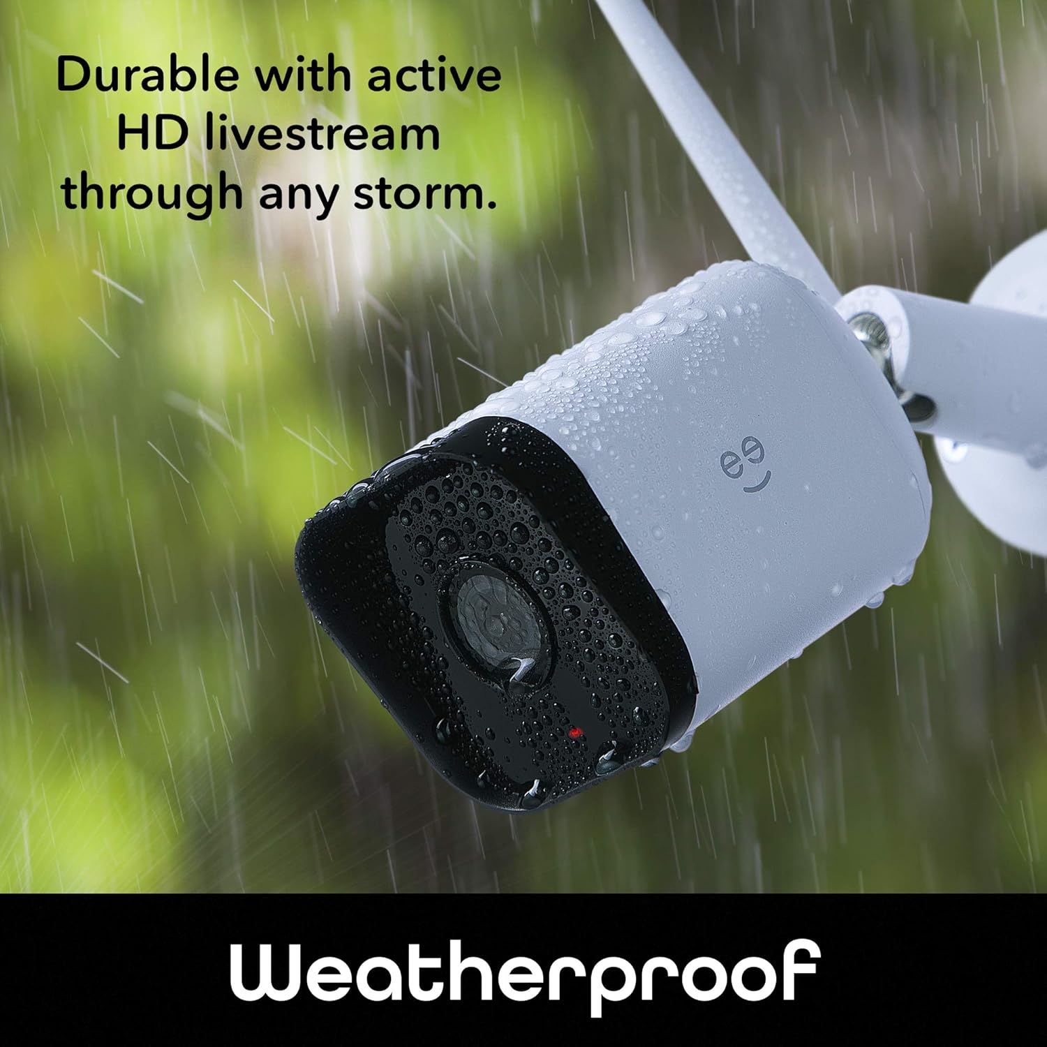 Geeni HD Hawk 3 1080p Outdoor Security Camera, IP66 Weatherproof WiFi Surveillance with Night Vision and Motion Detection, Compatible with Alexa and Google Assistant, No Hub Required, 2 Pack