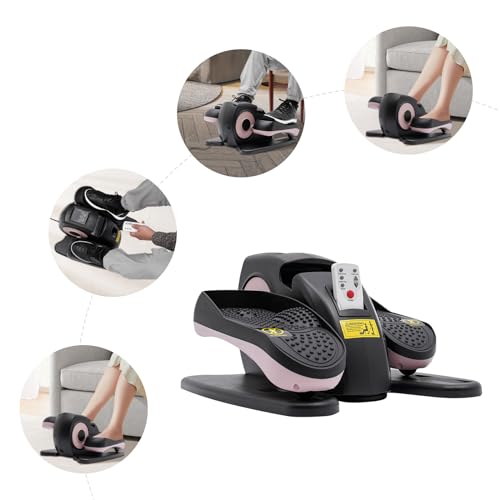 Ellipse Leg Exercise While Sitting for Seniors Seated Pedal Exerciser Under Desk Elliptical Machine, Quiet & Compact Mini Elliptical Leg Exerciser Machine with Remote Control for Home and Office Use