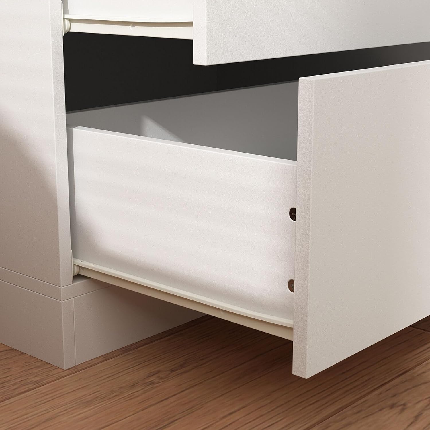 Tall Wooden Wardrobe Armoire Cabinet 4-Door 2-Drawer Free-Standing Wood Furniture Organizer for Clothing Storage, White, E355157241470