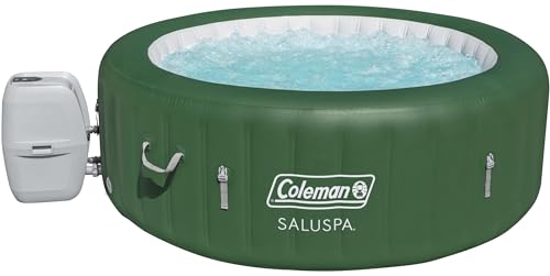 Bestway Coleman Palm Springs 4 to 6 Person EnergySense Smart AirJet Plus Inflatable Hot Tub Outdoor Spa with 140 AirJets and Insulated Cover
