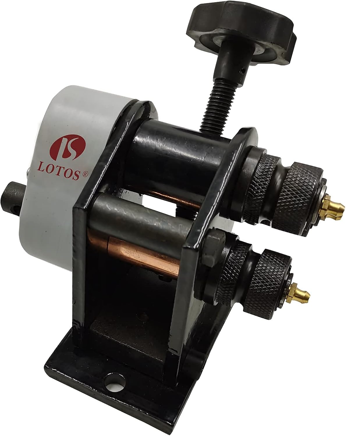 Lotos RR01 Portable Hand Crank Ring Roller Up to 1/4 Round Stock & 3/16 x 1 Flat Stock and 3 or Larger Circular Rings Capacity