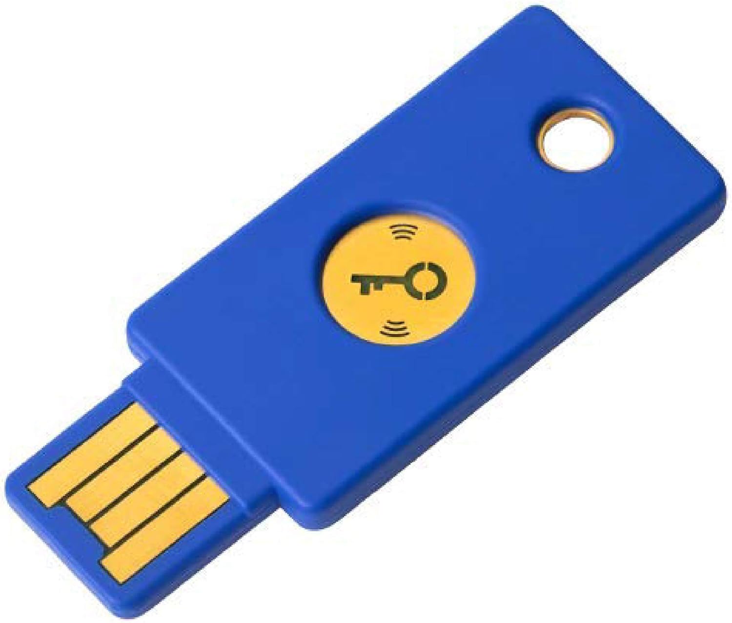 Yubico FIDO Security Key NFC - Two Factor Authentication USB and NFC Security Key, Fits USB-A Ports and Works with Supported NFC Mobile Devices – FIDO U2F and FIDO2 Certified - More Than a Password Pack of 2