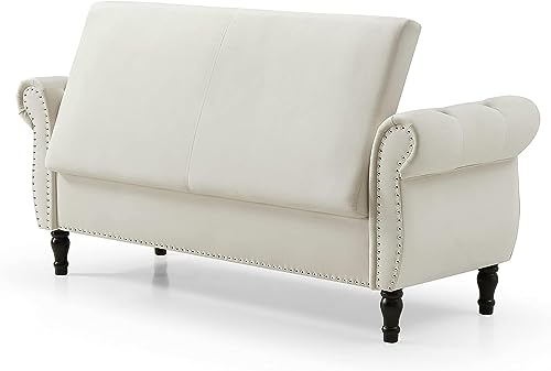 63" Button Tufted Velvet Upholstered Bench & Ottoman W/Storage for Bedroom End of Bed Home Entryway Living Space, Soft Padded Footstool w/Nailhead Decor and Pillow, Grey V