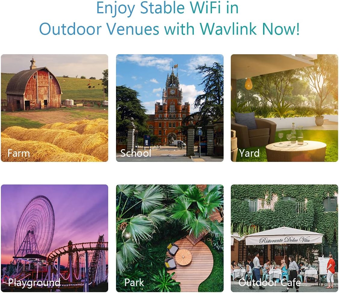 AC1200 Outdoor Repeater Outdoor Access Point Wireless AP Signal Extender 1200Mbps WiFi Booster Signal Booster Dual Band High Power Outdoor Wireless Range Extender Router with PoE High Gain Antennas