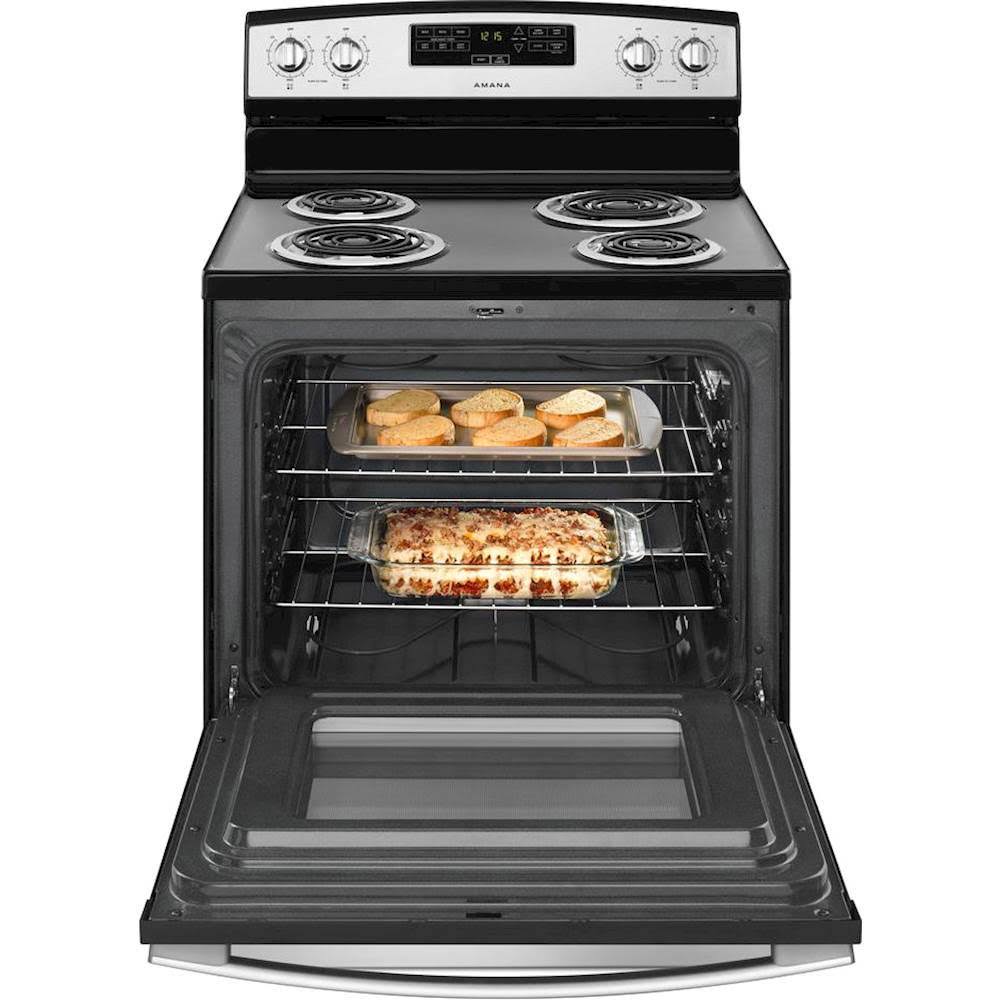 Amana 30-Inch Electric Range with Bake Assist Temps - Stainless Steel