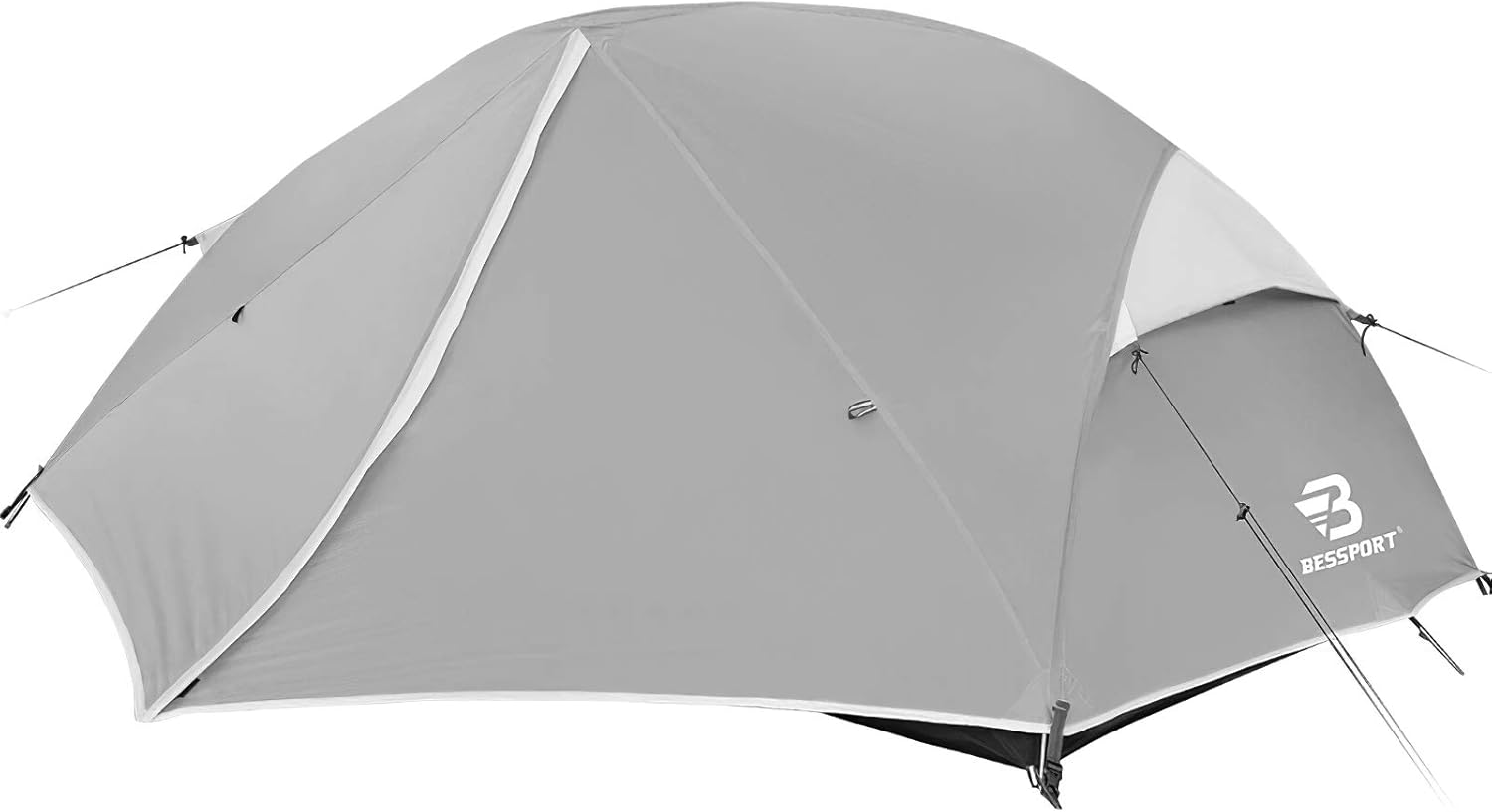 Bessport Tents for Camping - 2 and 3 Person Backpacking Tent, Easy Setup 3-4 Season Lightweight Tent - Waterproof and Windproof, Two Doors, Large Tent Anti-UV for Family, Outdoor, Hiking