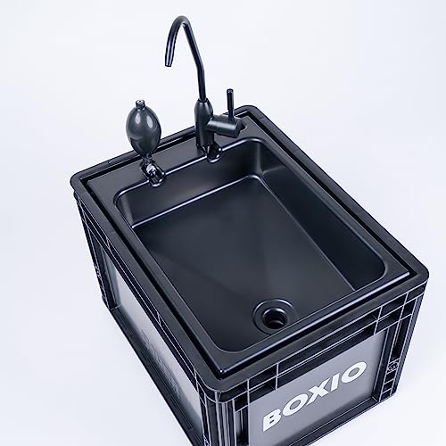 BOXIO - Wash: Portable Sink - Convenient Camping Sink Solution! Compact with Unique Design, Separate Canister, Lightweight Mobile Sink for Garden/Camping/Outdoor Events/Gatherings/Worksite/RV/Indoor