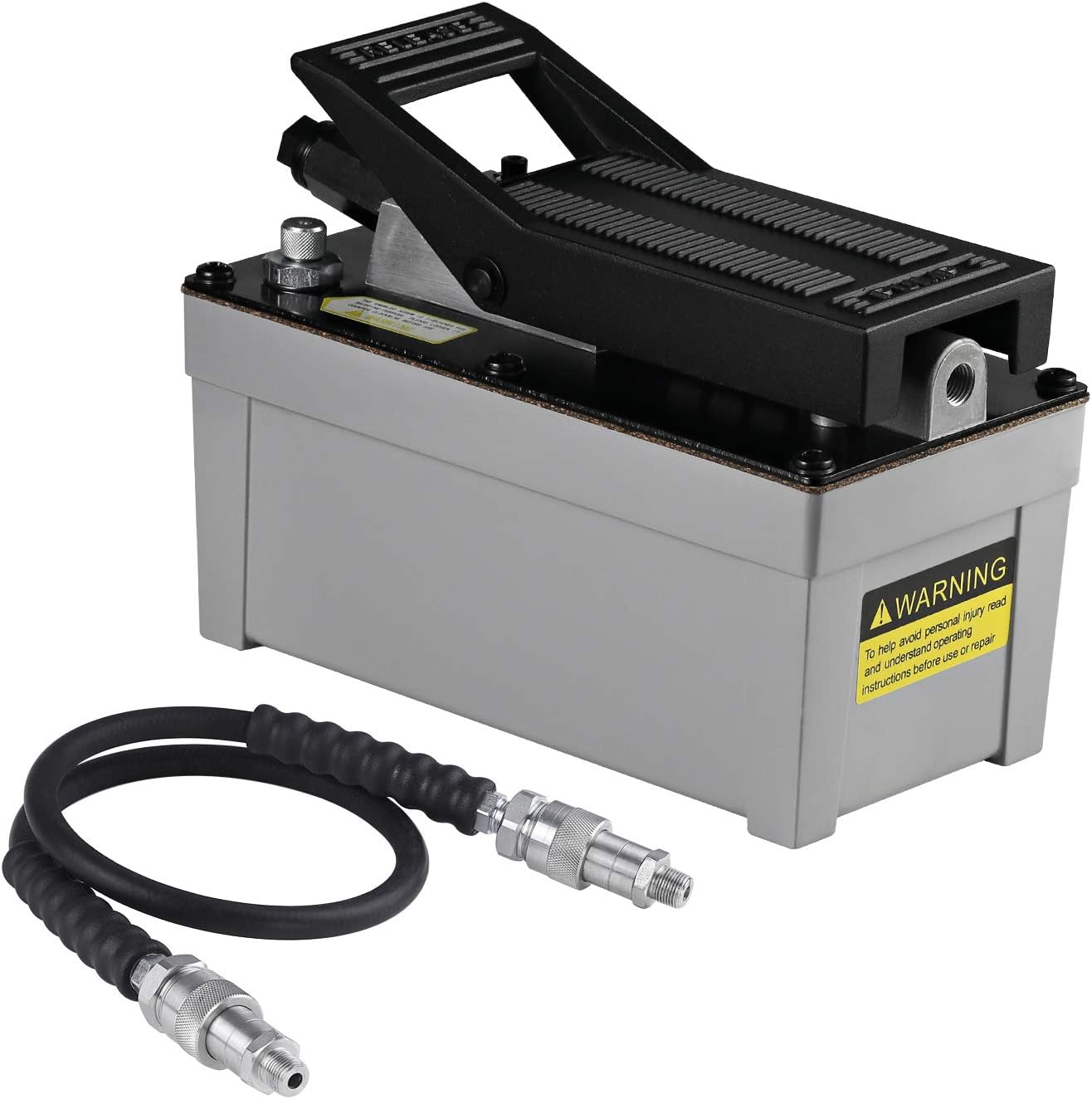 BESTOOL Air Hydraulic Pump - 10,000 PSI Hydraulic Foot Pump Pressure 1/2 Gal Air Actuated Treadle Hydraulic Pump (Single Acting) Black-Without Hose
