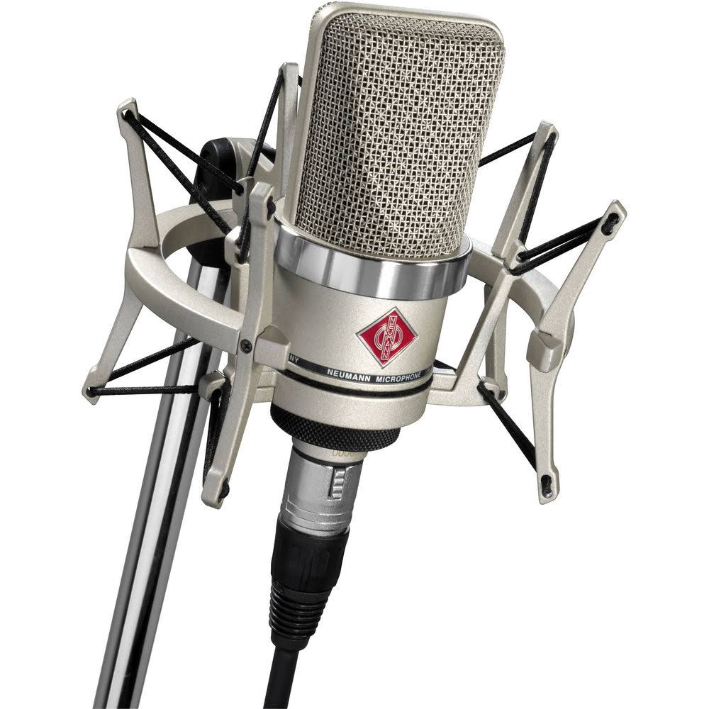 Neumann TLM 102 Studio Set Cardioid Large Diaphragm Condenser Microphone Set Nickel